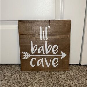 Lil babe cave nursery room wood wall‎ decor